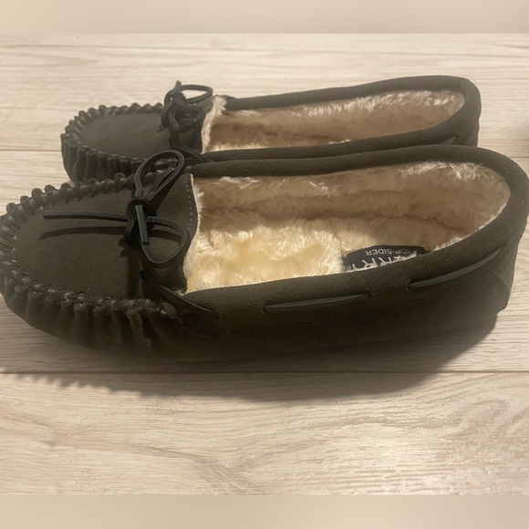 Sperry Women’s Charcoal Gray Suede Moccasin Top Slider Slip Ons, size 9 - Picture 7 of 11